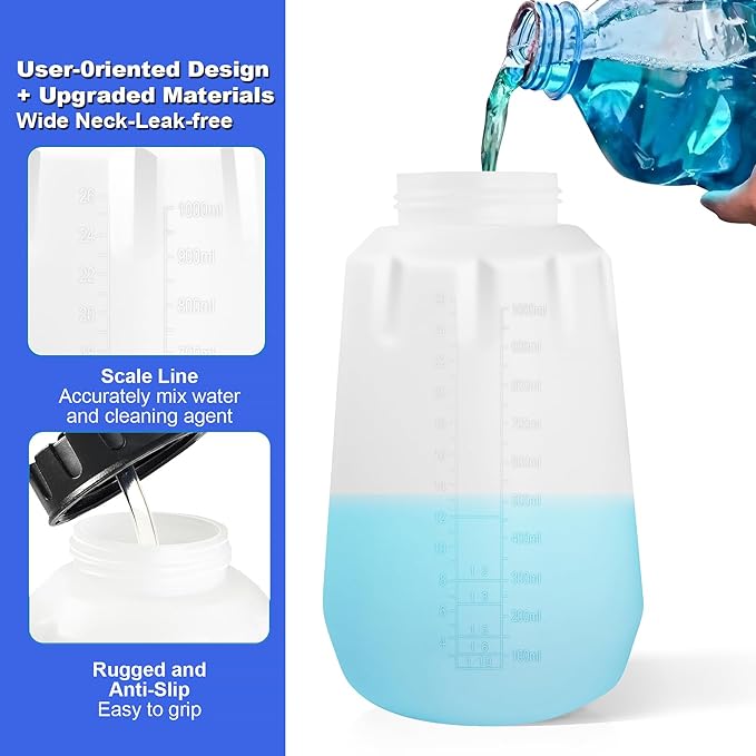 Foam Cannon for Pressure Washer, 1 Liter Bottle, 1/4 Inch Quick Connector, Professional Snow Foam Lance for Car, Glass, Wall, and Exterior Surface Cleaning