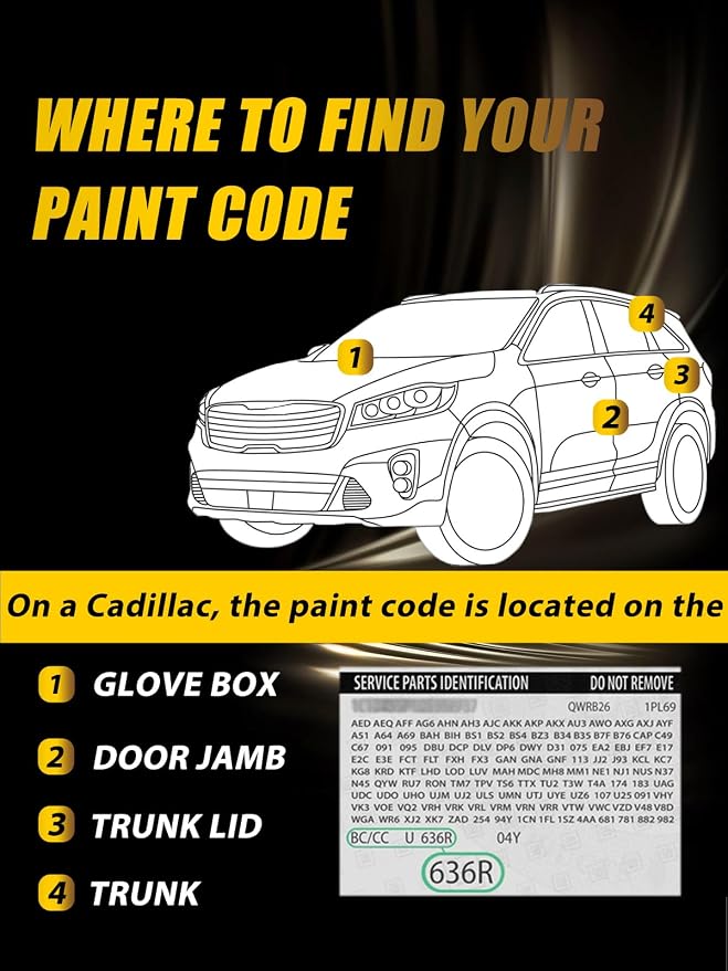 Touch Up Paint for Cadillac Black Raven(GBA/WA8555) Car Touch Up paint Genuine Exact Color Code Compatible With Cadillac Vehicle