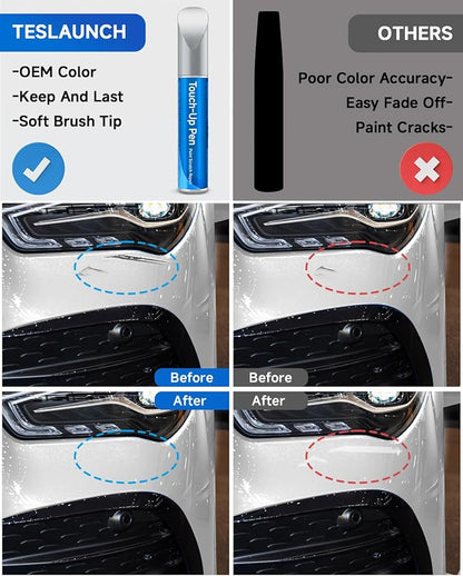 650/9650 Calcite/Cirrus White Touch Up Paint Compatible With Mercedes-Benz Exact Match Car Paint Pen Scratch Repair