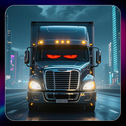 Devil Eyes Light for Cars,Flexible Scrolling Programmable LED Signs,LED Eyes for Truck Windshield,Custom Editor Colours,Animations,Text