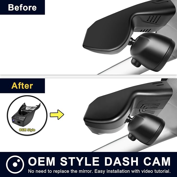 Mangoal Front 4K & Rear 1080p Dash Cam for BMW 3-Series Gen7 G20 G21 G28 2020-2026 Select 2019 M3 G80 G81(Model A), OEM Style, 2160P UHD Video, WiFi & APP, GPS, 128GB Card