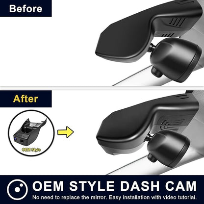 Mangoal Front 4K & Rear 1080p Dash Cam for BMW 3-Series Gen7 G20 G21 G28 2020-2026 Select 2019 M3 G80 G81(Model A), OEM Style, 2160P UHD Video, WiFi & APP, GPS, 128GB Card