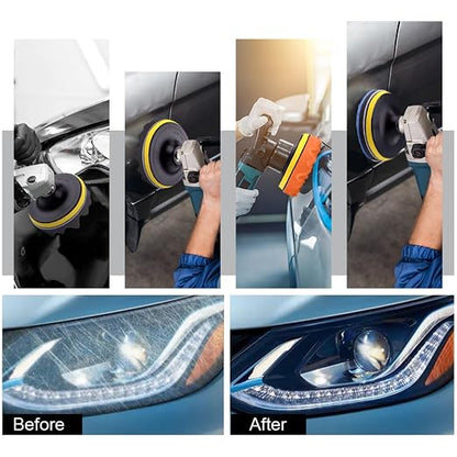 13PCS Buffing Pads 7 Inch Car Polishing Pads Kit Car Foam Sponge Pads Wool Bonnet Pads Auto Body Repair Pad for Waxing Buffing Sealing Glaze (7 Inch 13PCS)