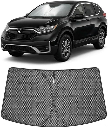 Proadsy Windshield Sun Shade Custom Fit Honda CRV 2023-2026 Ice Crystal Black Front Window Sunshade UV and Heat Blocker Foldable Visor Keeps Car Cooler for Summer Parking and Daily Use