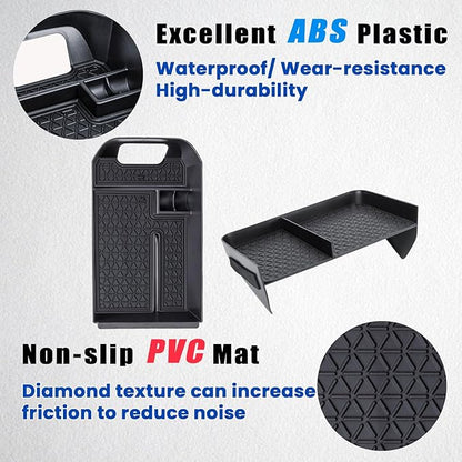 3PCS Center Console Organizer Tray and Armrest Storage Box Compatible with Toyota RAV4 2019-2022 2023 2024 2025 Dash Storage Tray Interior Accessories-Not for New 10.5'' Multimedia Display