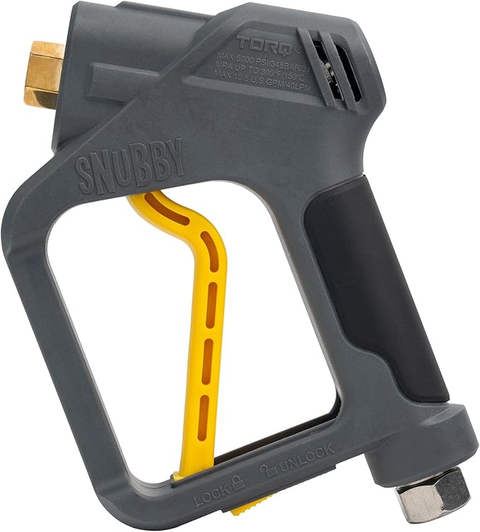 Chemical Guys Snubby Pressure Washer Gun with Foam Cannon Attachment - Short Handle for Gas and Electric Pressure Washers, Foam Sprayer Ideal for Car Washing, Detailing, and Home Cleaning Projects
