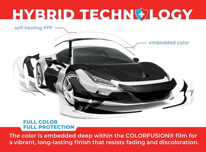 ColorFusion PPF by VViViD, Matte Stealth Midnight Black Dry Apply PPF Vinyl Car Wrap Roll 6ft x 5ft