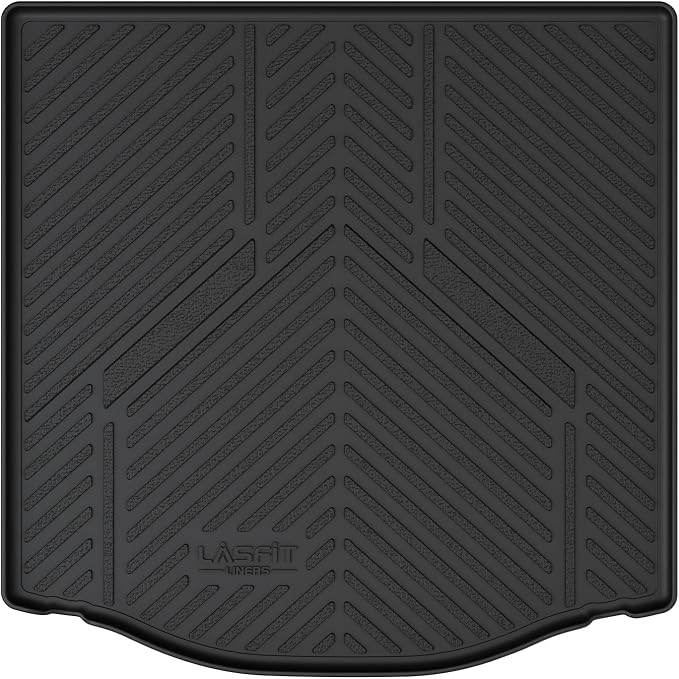 LASFIT Cargo Mat for 2012–2018 Ford Focus Sedan (Gas Models Only, No Subwoofer) Custom Fit All Weather Trunk Liner, Waterproof Heavy Duty Rear Trunk Protector for Cargo Area