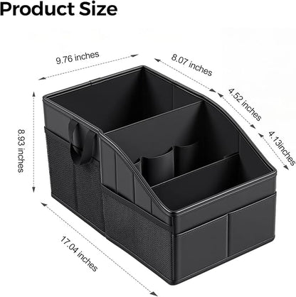 WHHMK Car Storage, Sturdy Leather Car Backseat Organizers, Support Up to 33 LB of Weight Automotive Front Seat Organizer, Floor Organizer and Storage Used for SUV Truck Toy Snack Water Bottle Holder