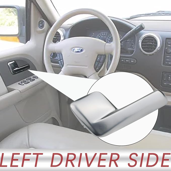 TQPONLY Interior Door Handle Left Driver Side,Compatible with 2003-2006 Ford Expedition Front or Rear,Inner Handle Inside Door Lever