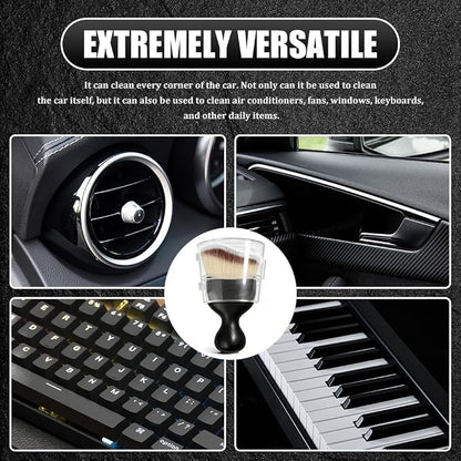 Car Detailing Brushes, Car Cleaning Brush, Auto Interior Soft Bristles Curved Cleaning Brush, Auto Detailing Dusting Tool Universal for Dashboard Air Conditioner Vent Computer (Three Color)