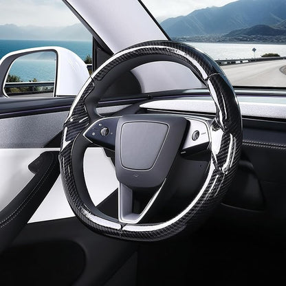Steering Wheel Cover for Tesla Model Y Juniper (2025- Present) Model 3 Highland (2024- Present), Steering Wheel Accessories for Tesla Model Y Juniper / 3 Highland