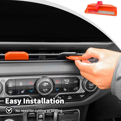 JWWY for Jeep JL Vent Air Outlet Adjustment Cover Trim Fit for 2024-2026 Jeep Wrangler JL JLU Gladiator JT 4xe Interior Accessories 2pcs Orange