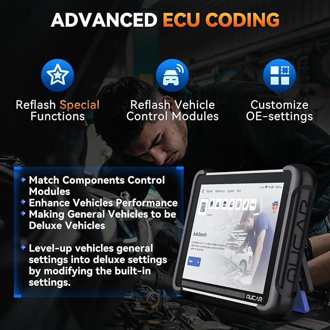 MUCAR 892BT AI Bi-Directional OBD2 Scanner, Full System OBD2 Scanner Diagnostic Tool,35 Services,ECU Coding,FCA Autoauth,CANFD&DOIP,for Car Owners, DIYer, Technicians, Inspectors, Trainees and Others