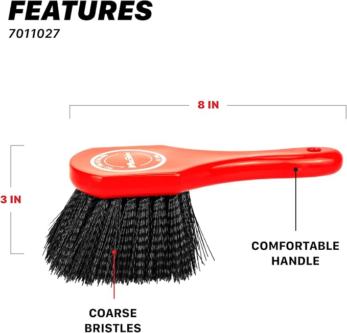 Maxshine Universal Cleaning Brushes (3-Piece Set) – Heavy-Duty, Medium-Duty, Soft Bristles – Removes Dirt & Stains – Wheels, Tires, & Exterior Surfaces – Carpets, Upholstery & Interior Surfaces