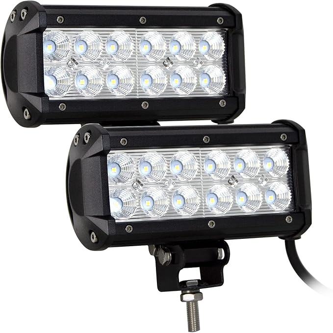 Willpower 7 inch 2x36w Flood LED Work Light Bar for Truck Car ATV SUV 4X4 Jeep Truck Driving Lamp