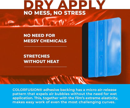 ColorFusion PPF by VViViD, Gloss Evil Red Dry Apply PPF Vinyl Car Wrap Roll 10ft x 5ft
