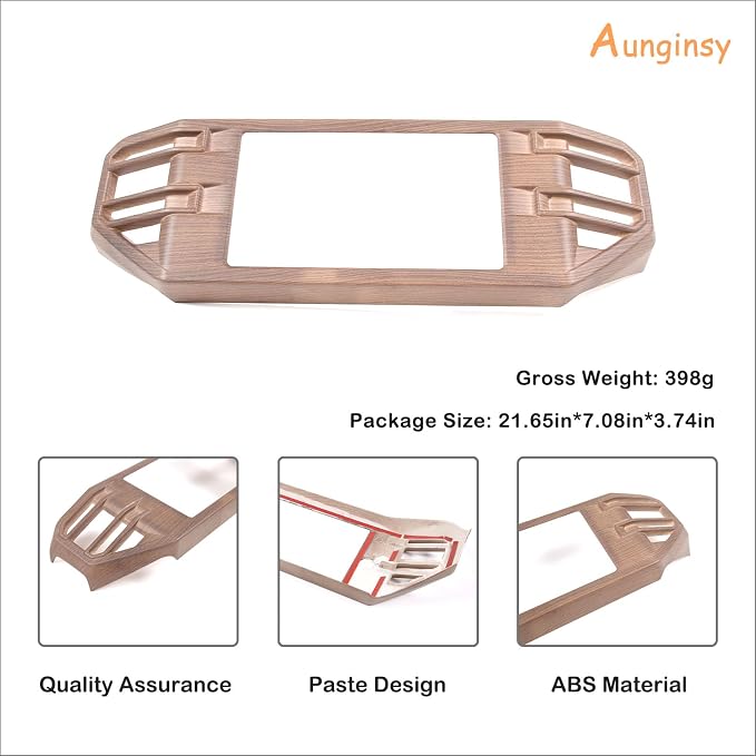 Aunginsy Center Console Air Outlet Trim Cover Compatible with Toyota Tundra/Sequoia 2022-2026, Air Conditioner A/C Vent Panel Large Frame Decorative Cover Protector ABS Accessories, for 8-inch Screen