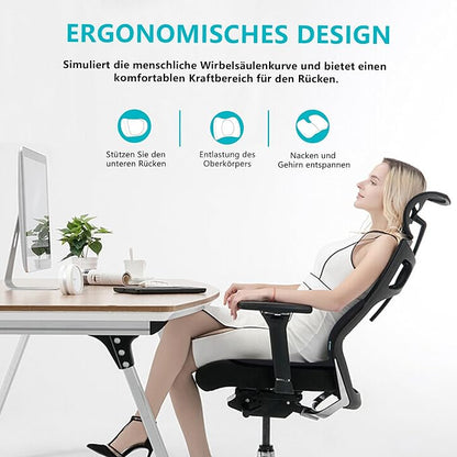 FLORICH 3 PCS Seat Cushion for Carseat Lumbar Support Pillow Car Neck Headrest Pillows Memory Foam Gel Memory Foam Massage Point Seat Pads Pressure Relief Back Cushion for Office Chair(Black)