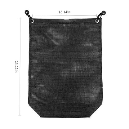 Boat Trash Bag 20L Heavy Duty Garbage Can-Water-Resistant Offroad Container W/ Reinforced Mesh & Quick-Release Straps, Universal Spare Tire Mount for ATV/UTV/Camping, Easy Emptying Boat Accessory