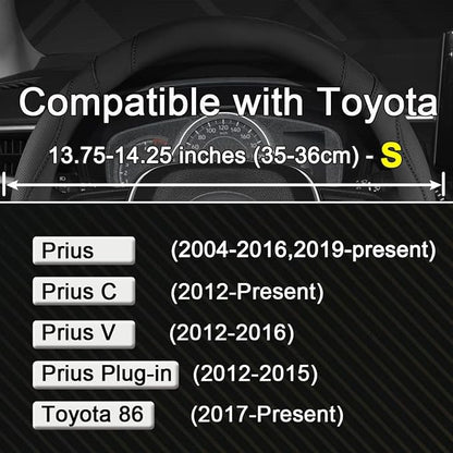 West Llama Customized Auto Car Steering Wheel Cover for Toyota Prius,86,13.75-14.25 inch