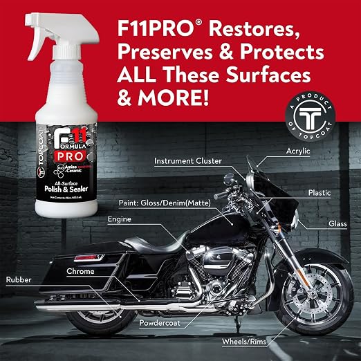 TopCoat F11PRO Starter Kit - The Most Advanced Water-Based Ceramic Coating for Cars, Motorcycles, and More - Includes 16 oz F11PRO Spray Bottle, 2 oz Travel Bottle, and 2 Microfiber Towels