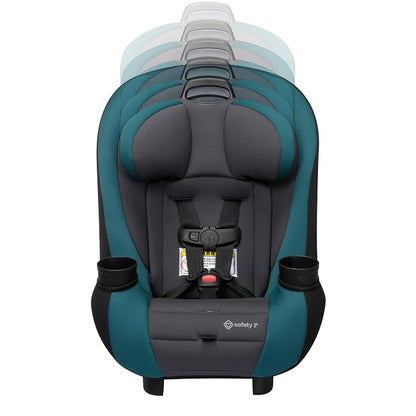Safety 1st Ellaris 3-in-1 Convertible Car Seat, Slim Fit Design, Rear & Forward-Facing, 5-Position Headrest, Travel-Friendly with Machine-Washable Seat Pad, Peacock Blue