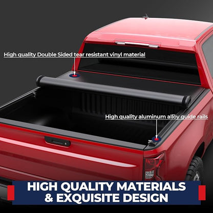MOSTPLUS Roll-Up Soft Vinyl Truck Bed Tonneau Cover Compatible with 1988-2006 Chevy Chevrolet Silverado/GMC Sierra 1500 2500 3500 HD (Incl. 2007 Classic) | Fleetside 8 FT