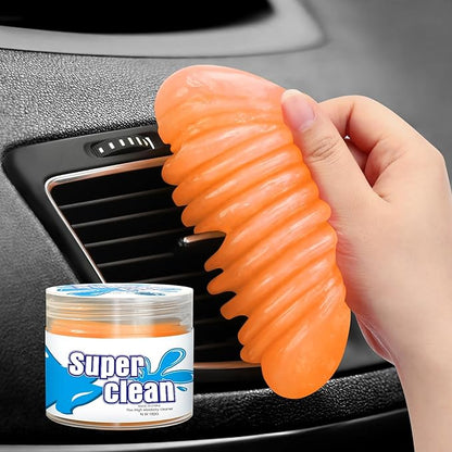 TeSabMi Car Cleaning Gel Car Cleaning Putty Car Putty Car Interior Cleaner Car Slime Car Detailing Kit Car Accessories Gifts for Men Women Stocking Stuffers Orange
