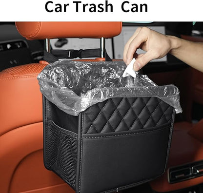 FrgKbTm 2Pack Car Seat Back Organizer, Waterproof Car Backseat Organizer with Cup Holders Large Capacity Hanging Car Storage Bag for Phones Documents Cups Bottle Travel Compatible with Most Vehicles