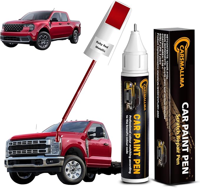 Touch Up Paint for Ford Ruby Red Metallic(RR), Color Exact Match Auto Paint Repair Pen Fix Chips and Nicks Scuff
