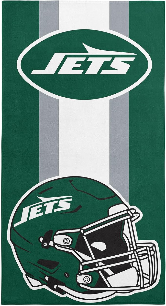 Northwest NFL New York Jets Unisex-Adult Beach Towel, 30" x 60", Zone Read
