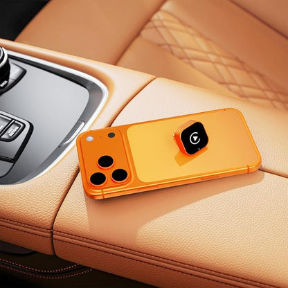 Wireless CarPlay Adapter, 2026 Upgraded Wired to Wireless for Apple CarPlay & Android Auto, 2-in-1 Mini USB, Plug-and-Play Stable Connection (Orange)