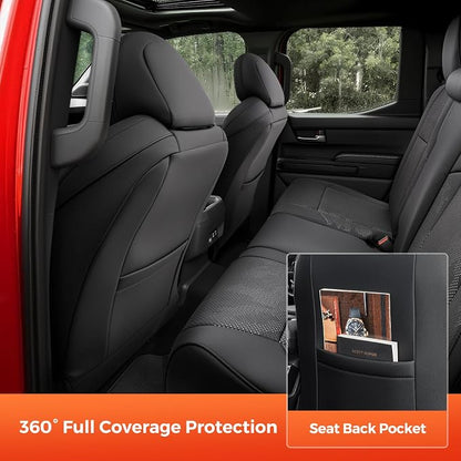 DiffCar® Seat Covers for Toyota Tacoma 2026 2025 2024 Double Cab(Gas Only), Full Set Faux Nappa Leather Truck Accessories for Tacoma 4th Gen, Car Seat Protectors Custom Fit for Tacoma Seat, Black Camo