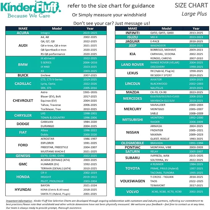 Windshield Sun Shade - Certified 99.87% UVB & 99.02% UVA Protection Car Sun Shade. Award Winning Sunshade for Car Windshield with Patented Technology. Size L+ 60"x30" Car Window Shades by Kinder Fluff