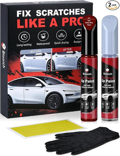 Deep Blue Pearl RAY for INFINITI Touch Up Paint Kit[2K Clear Coat Included],Exact Color Match Touch Up Paint for Chip and Scratch