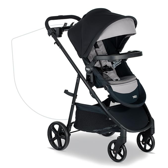 Britax Willow S Infant Car Seat with Alpine Base, ClickTight Technology & Brook+ Modular Baby Stroller, Ultra-Lightweight Infant and Toddler Stroller with SafeWash Insert