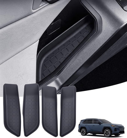 4PCS Door Side Organizer Storage Box for Toyota RAV4 2026 (6th Gen) Interior Accessories, Front & Rear Door Pocket Storage Insert Tray for 2026 RAV 4, Black