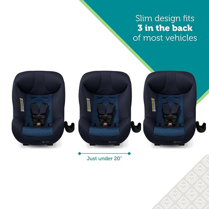 Safety 1st Smooth Ride Convertible Car Seat, 2-in-1 Rear & Forward Facing, 5-40 lbs, 30-50 lbs, Fits 3 Across, Slim Design, Latch, Machine-Washable, Travel-Ready, Crater Lake