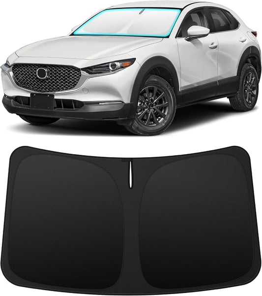 INSAUTO Custom Fit Windshield Sun Shade Accessories for Mazda CX30 CX-30 2020-2026, Foldable Front Window Sunshade, UV & Heat Reflector, Keeps Interior Cool, Includes Storage Bag