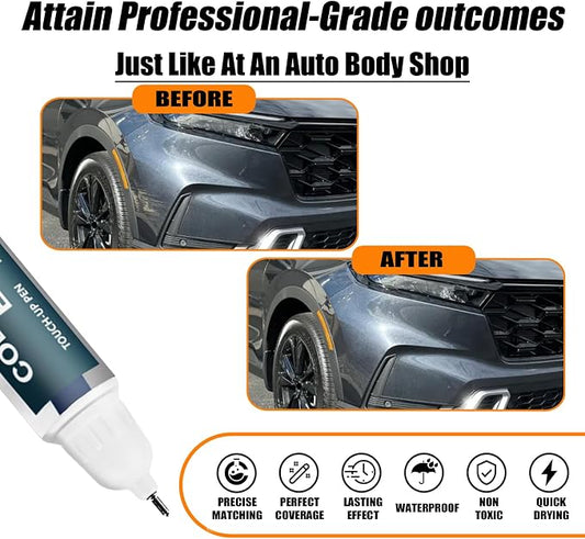 Meteorite Gray Metallic(NH-904M) Touch Up Paint Compatible with Honda, Car Paint Pen Scratch Repair Two-In-One Touch Up Paint, Premium Car Scratch Remover for Deep Scratches