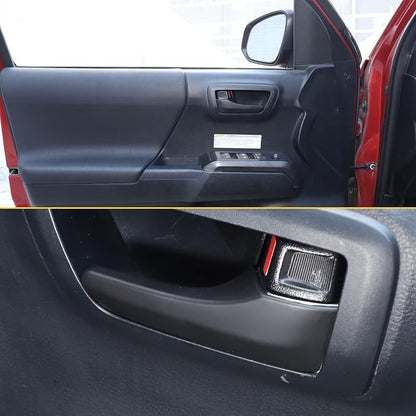CHEAYAR Car Inner Door Handles Cover Trim Compatible with Toyota Tacoma 2016-2022, Auto Inner Door Handles Cover Interior Door Handles Protector Trim Decorate Covers Accessories (Matte Black)