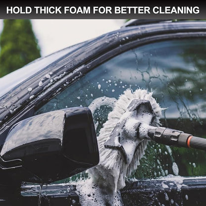 Vesici 4 Pcs Car Wash Brush Head with Soft Detailing Bristle Flow Thru Car Cleaning Brush Exterior Cars Wash Equipment for Auto Truck RV Boat Camper Washing, 10 Inch (Grey)