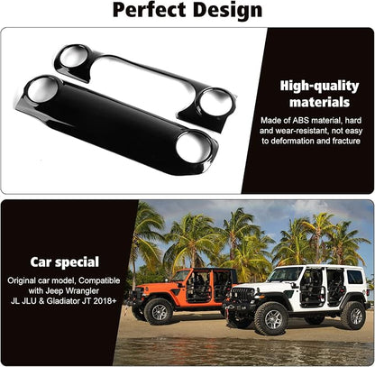 RT-TCZ Center Console Trim Cover Dashboard Control Panel Cover Decorative Interior Accessories for Jeep Wrangler JL JLU & Gladiator JT 2018-2022,Black