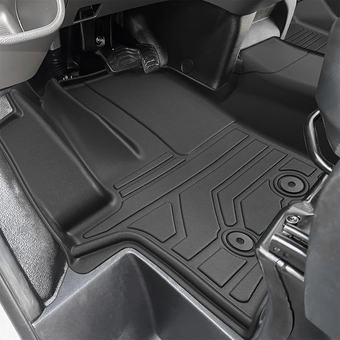 KARPAL Floor Mats for 2022-2026 Ford Transit/E-Transit w/Vinyl Floors (No Transit Connect), Custom Fit TPE All Weather Ford Transit Accessories Front Floor Liner