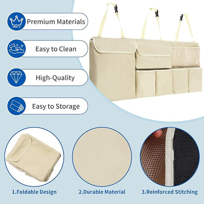 Car Trunk Organizer Backseat Hanging Organizer with Storage Pockets for Subaru Crosstrek, Forester, Outback, Ascent 2000-2024 2025 Car Accessories