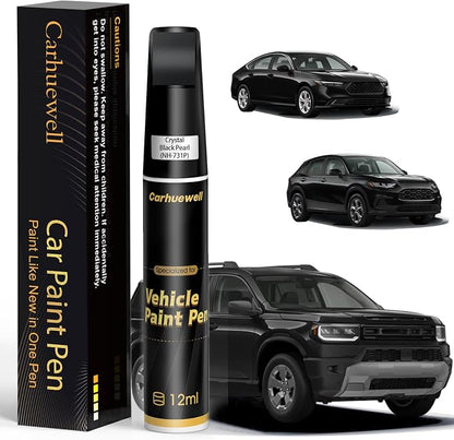 NH-731P Crystal Black Pearl Touch Up Paint Compatible with Honda, Exact Match Car Paint Pen Automotive Scratch Repair Remover Kit Quick & Easy Solution for Vehicle Chips and Nicks