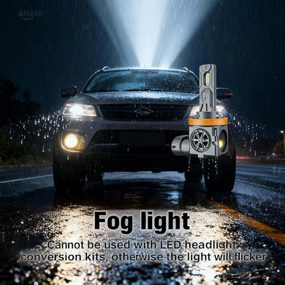 Termitor Upgraded H11/H9/H8 Light Bulbs, 90,000LM Ulter Brightness, 6500K White H11/H16 Fog Light Bulbs Real 1:1 Halogen Mini Size, 85000+ Hours Lifespan, CANBUS Ready, Plug N Play, Pack of 2