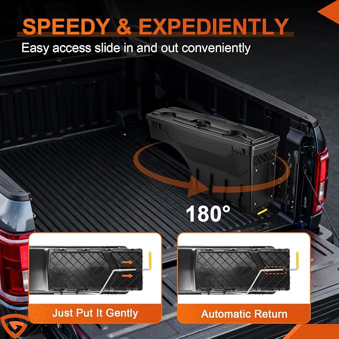 GEARLAST Truck Bed Storage Box Fit for Chevy/GMC Silverado/Sierra 2500/3500HD 2020-2025 Passenger Side, Right Toolboxs