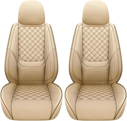 Full Coverage Leather Car Seat Covers Front Pair,Waterproof Seat Covers for Cars,SUVs Trucks, Car Seat Cushion,Car Seat Protector with 2 Seats